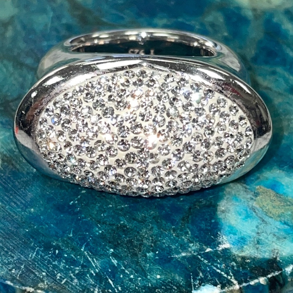 Silver Crystal Electroform Ring